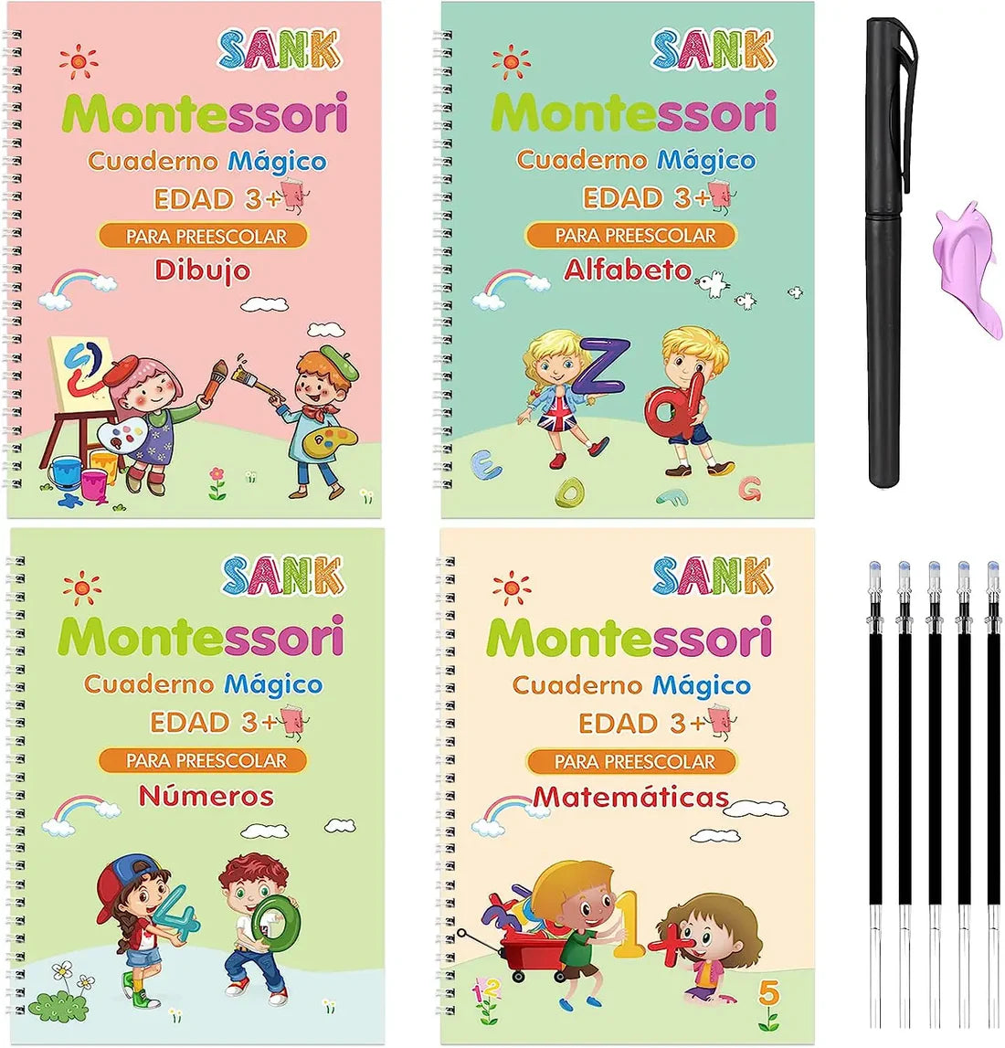 🖍️ Kit Mágico de Caligrafía Montessori ¡ENVÍO GRATIS solo HOY a todo el Ecuador! + 🎁 REGALO